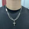 Men's Trendy Hip-Hop Titanium Steel Necklace: Fade-Resistant, Handsome, Unisex Jewelry Accessory.