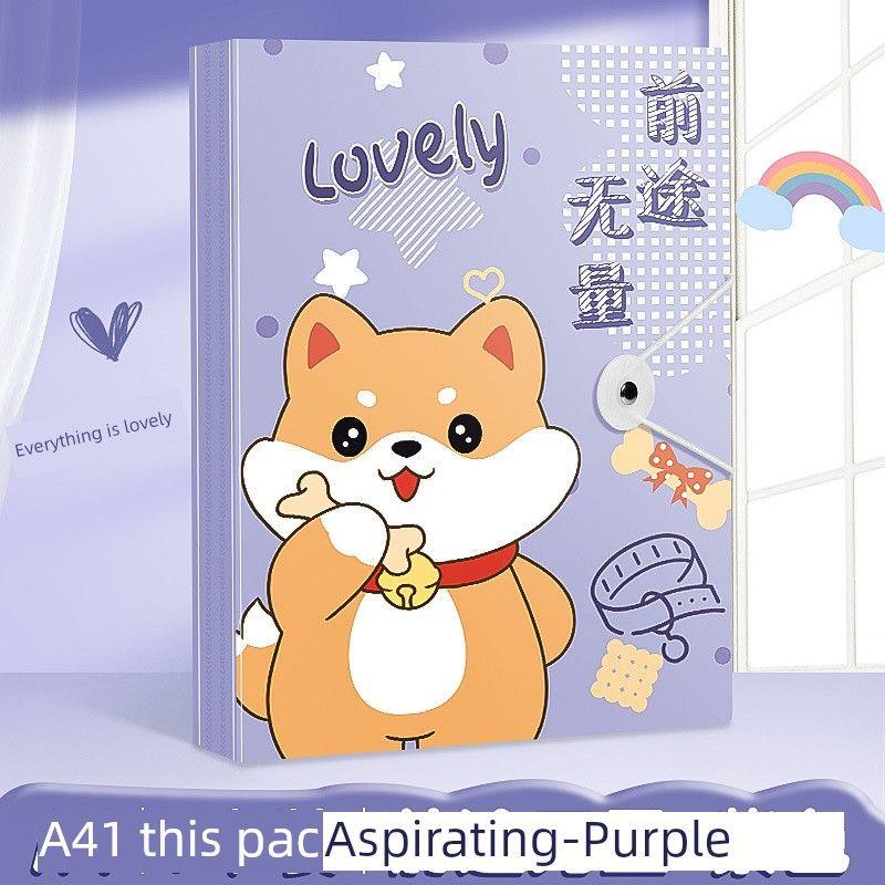 

Only for Pupils Pagination Organize Fantastic Info Booklet [1 Book] Cartoon Purple_30 Sheets_Buckle Style