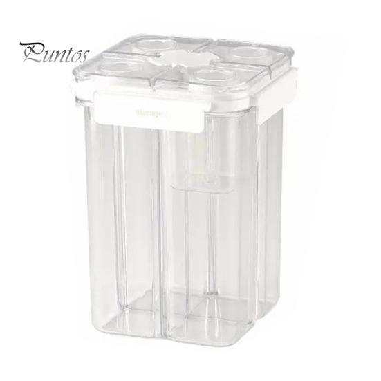 Multi-compartment Grain Storage Container Storage Jar with Lid Good Sealing Sugar Cereal Dispenser Dry Food Storage Box