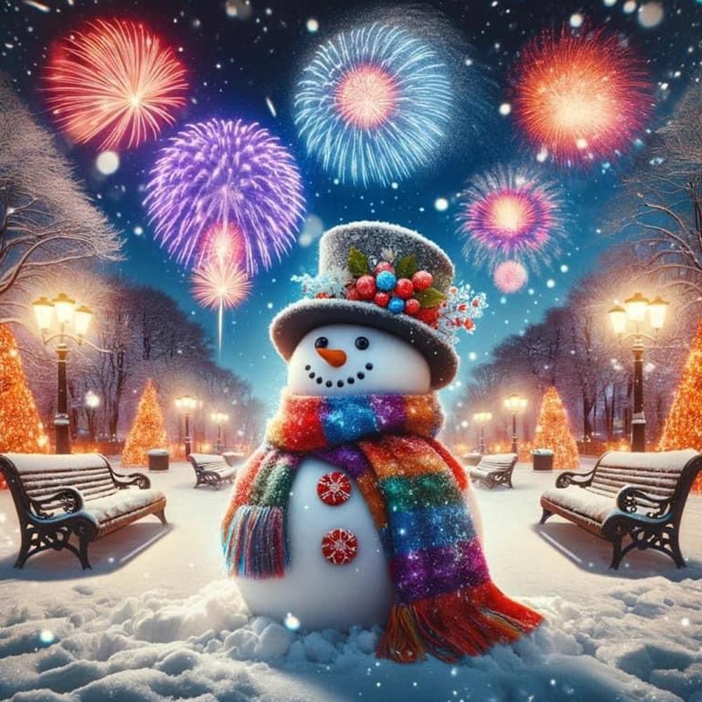 5D DIY Full Round Drill Diamond Painting Christmas Kit Home Decoration Art Craft