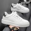 Trendy brand printed soft-soled men's shoes, new thick-soled heightening white shoes, men's versatile couple casual sports board shoes, men