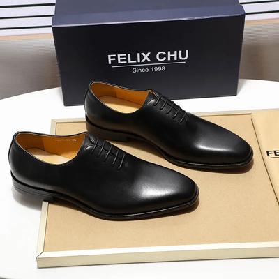 Fashion Designer Genuine Leather Mens Wholecut Oxford Shoes Luxury Brand Black Brown Dress Shoes for Business Office Formal Wear