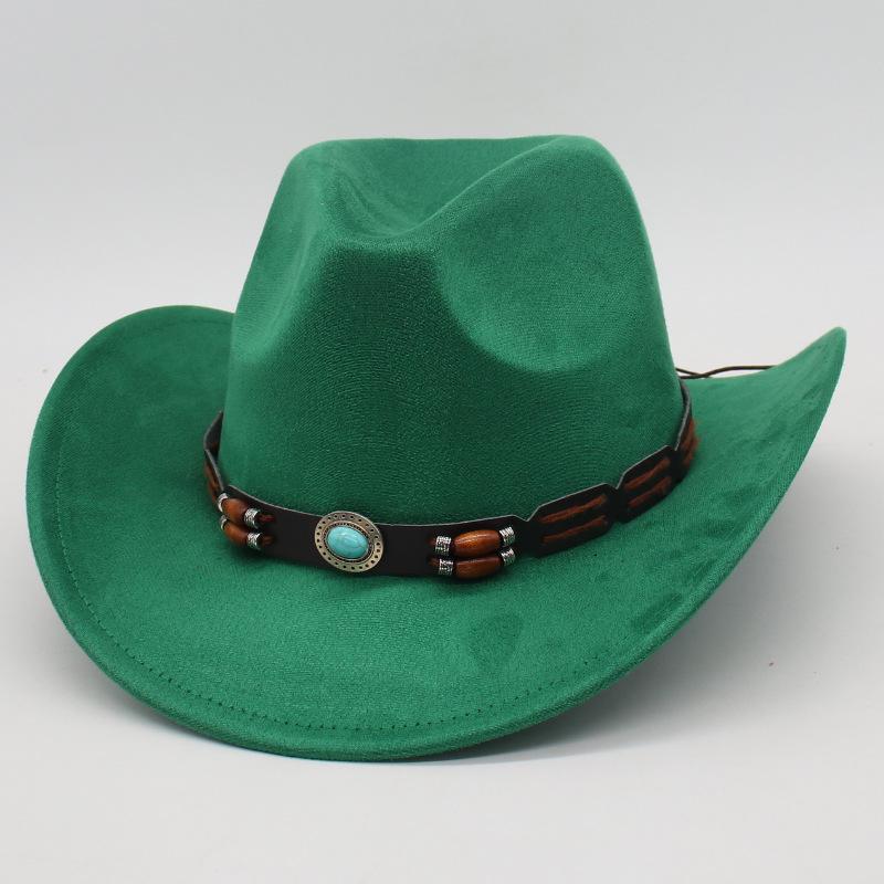 Cappello Western da Cowboy Transfrontaliero Vendita all'Ingrosso Calda Stile Etnico Cappello a Cilindro Tibetano Prateria Ciclismo Vacanza Parasole Cappello Protezione Solare