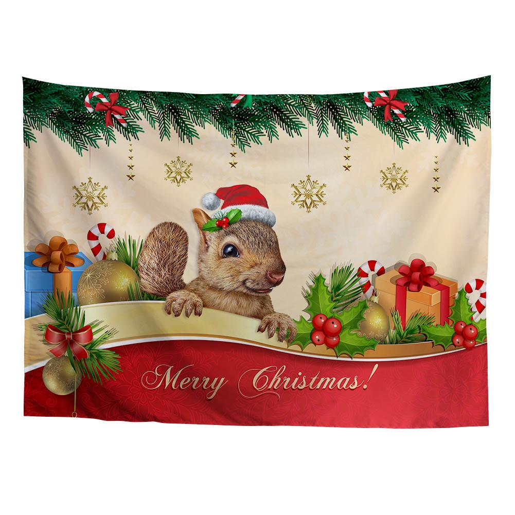 

Рождественская шляпа Элемент Печатный гобелен Фон Ткань Гобелен Милые кошки и собаки 100x75cm