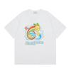 Grenzüberschreitend auf Lager exklusiv Casablanca Doppelgaze reine Baumwolle Unisex T-Shirt Hip-Hop lässig Kurzarm locker Rundhals