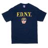 Chemise unisexe Coton Surdimensionnée Grande Taille FDNY Ville de York Pompiers Bleu Marine Manches Courtes Fabriqué aux États-Unis