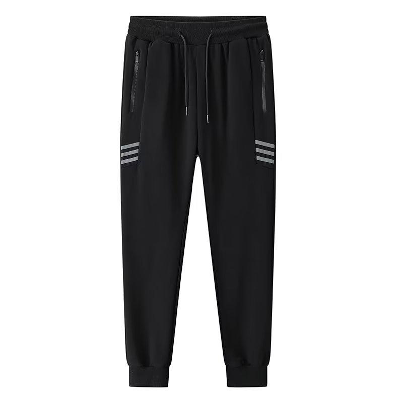 Men's Velvet-Lined Winter Sports Pants, Loose Fit, Straight Leg, Trendy and Large Size