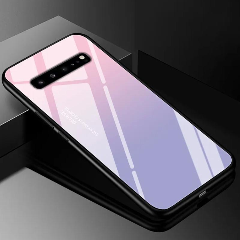For Samsung S10 5G Case S10e S9 S8 S7 Edge Luxury Tempered Glass Hard Back Cover For Samsung Galaxy S10 Plus Lite TPU Bumper
