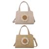 Sun Flower Straw Bag Handbag Adjustable Strap Weaving Shoulder Bag for Vacation