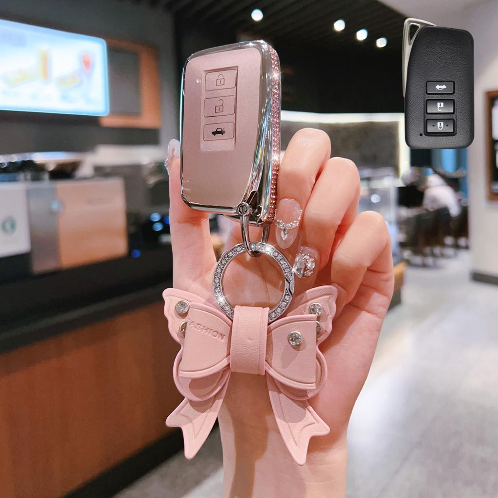 TPU Car Key Case Remote Cover Shell Holder Chain Protector Fob For Lexus ES200 ES300h LS500h NX260 NX350h RX350h RX500h LC500h