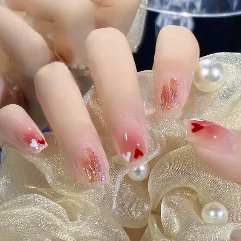 

Aurora Diamond Water Drop Nail Patches - Flash Wearable Manicure False Nails Glue