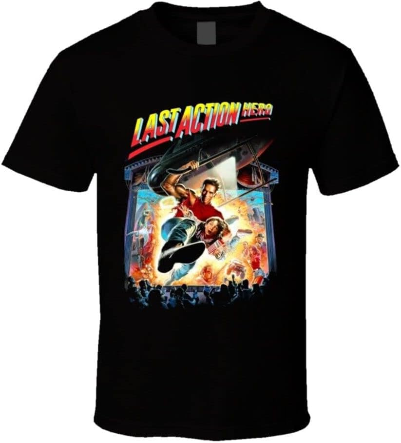 Last Action Hero Arnold Schwarzenegger Retro Action Movie T Shirt XL чёрный