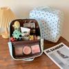 Korean Style Polka Dot Makeup Brush & Storage Bag - 2026 Mint Green Vertical Design