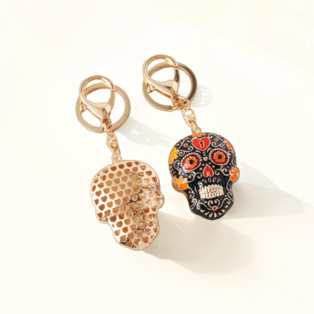 With Buckle Skeleton Keyring Goth Style Skull Key Chain Pedant Skull Keychains  Halloween Gifts