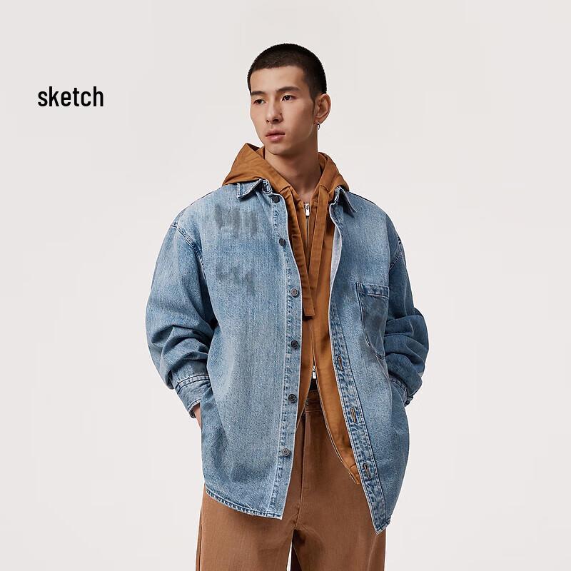 Men s 2024 Spring Loose Long-Sleeve Shirt S