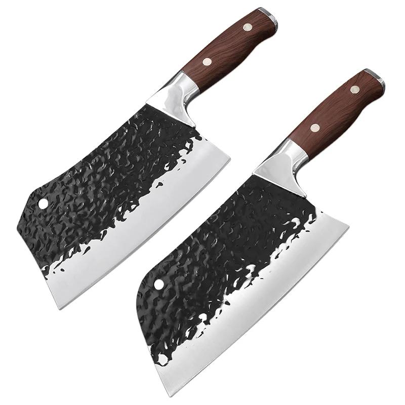Chef Knife Cleaver Meat Kithen Knives Meat Slicing Filleting Knife Plastic Handle Butcher Knives Hand Forged Blade Chef Knife