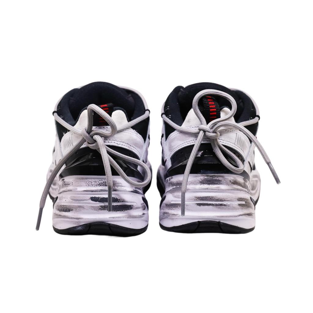 Nike M2K Tekno Abriebfeste Niedrige Chunky Sneaker Unisex Schwarz Weiß AV4789-104(TeamF-)