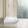 White Fan Shape Shower Base, Non-Slip Bathroom Floor Tray, 85x85cm Modern Design, Easy to Install & Clean, 260kg Weight Capacity