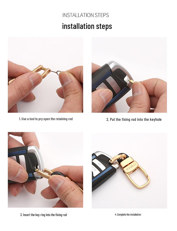 Cabron Universal Zinc Alloy Keychain with Small Horseshoe Buckle, Ideal for All Key Bags