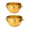 Modern Hammered Metal Ice Buckets Set Of 2 Gift Ice Container Set For Chilling Wine Beer And Cocktails At Gatherings