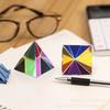 Scientific Magic Prism Cube 40mm Hexahedral Crystal Magic CMY Cube 3D Color Cube Photography Prism Office Desk Ornament Toys