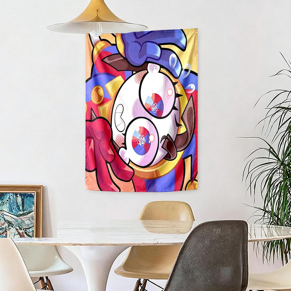 Digital Circus Wall Decor Tapestry Art For Pet Memorial Birthdaywedding Party Backdrop Family Gift