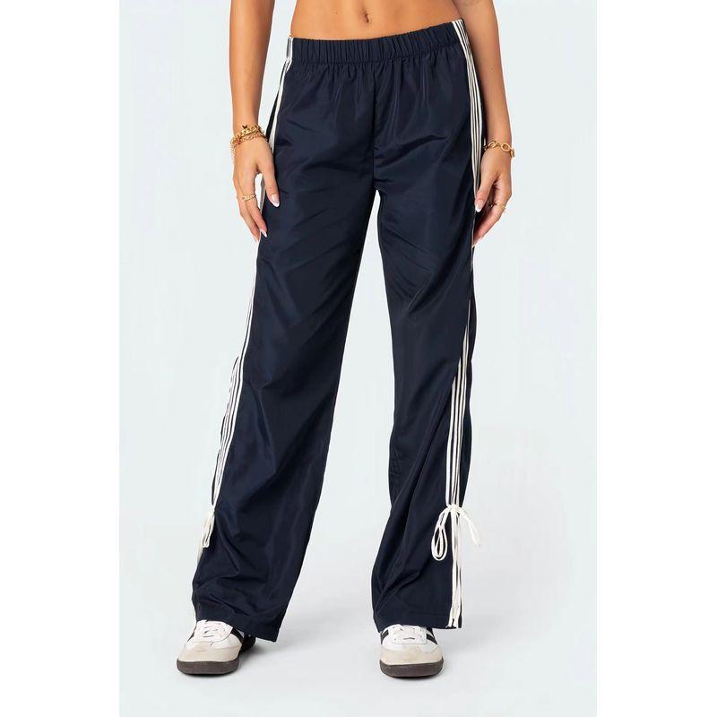 Edikted New Arrival American Niche Style Remy Ribbon Sweatpants Side Stripes Casual Wide-Leg Pants Easiest for Match Ladies