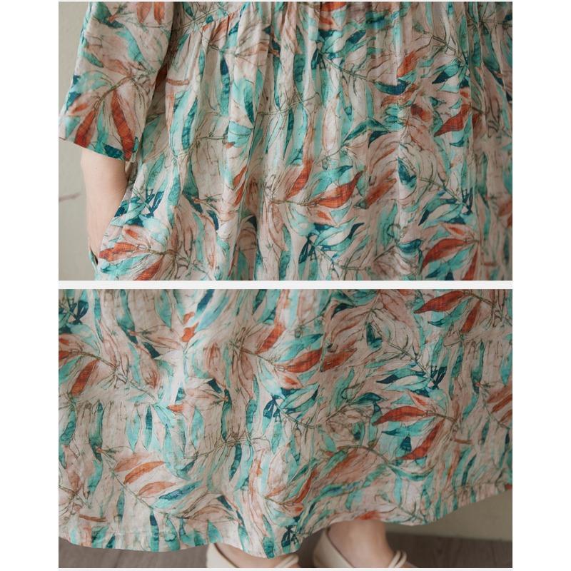 DIMANAF 2025 Sommer Damen Übergröße Langes Kleid Kapuzenpullover Plissee Floral Basic Lässig Locker Vintage Kleid Maxi