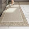 Kitchen Floor Mat Waterproof Oil-proof Carpet Pvc Leather Non-slip Foot Mats Long Rug Grey Minimalism Style Home Decoration Rugs