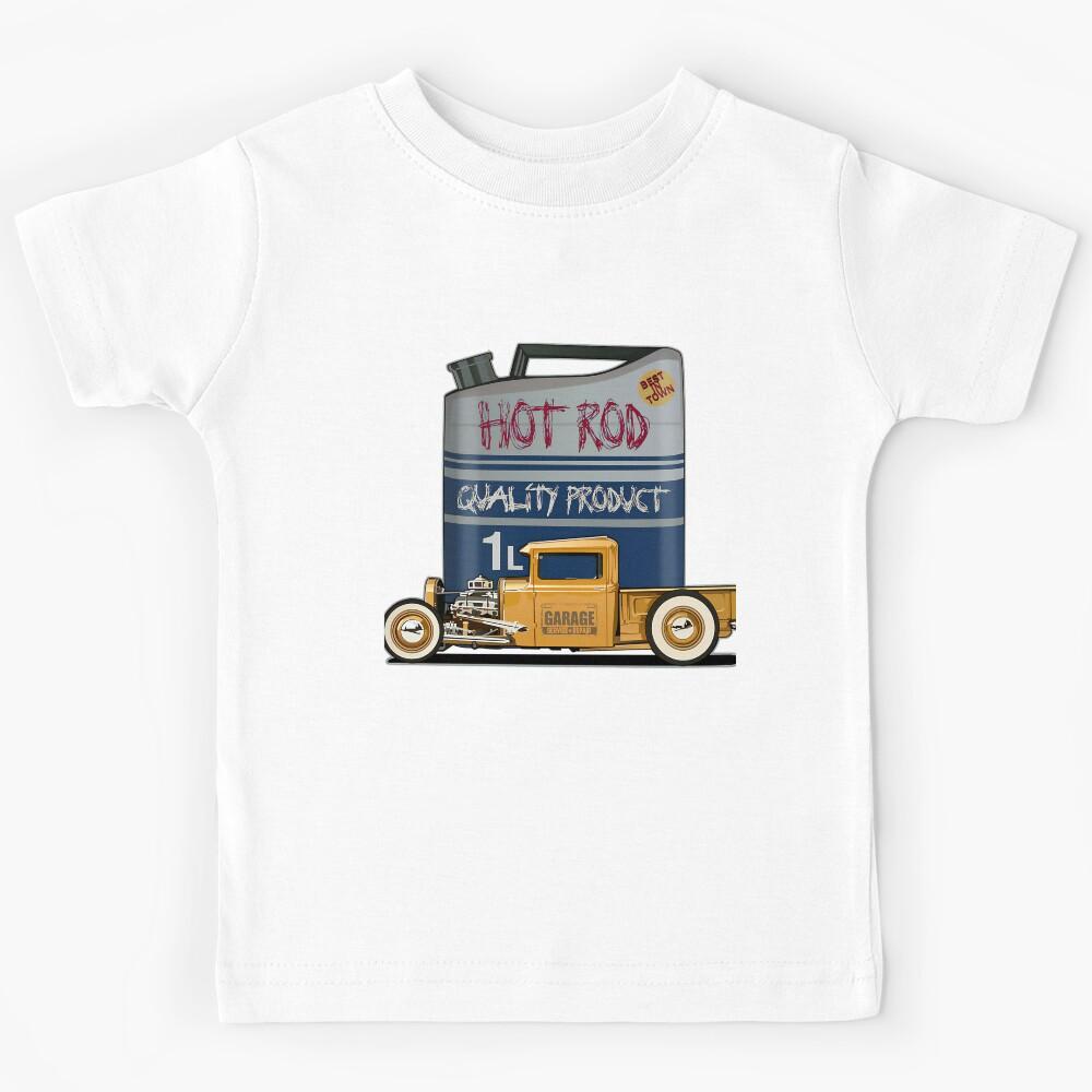 Muscle Rod Vintage Car Racing Hot Drag Kids T-Shirt 170