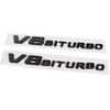 Vhodné pro boční znaky Mercedes-Benz V8 BITURBO: Písmena emblémů pro přeplňované vozy C63, G63, S65 & V12.