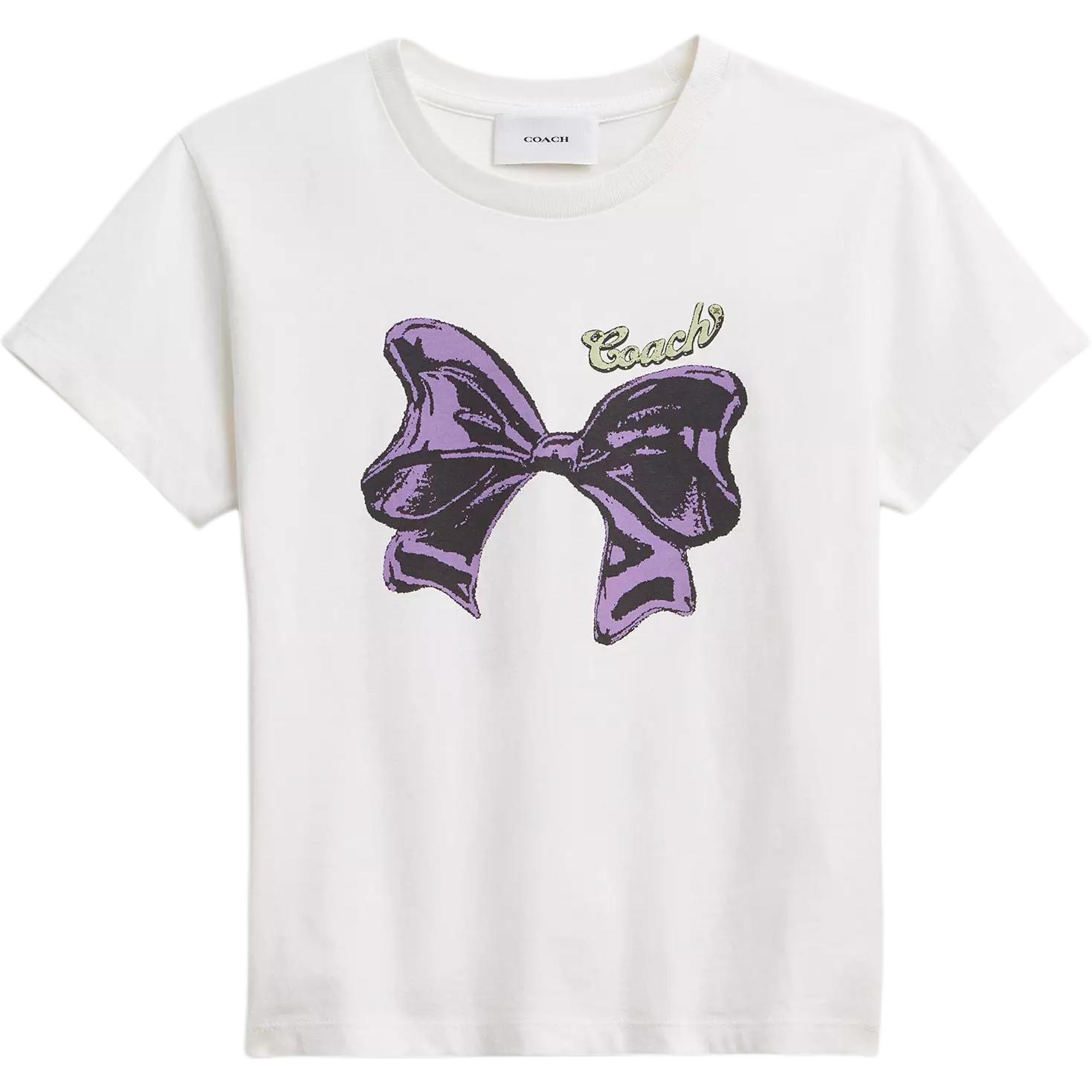 

Coach Cotton Butterfly Knot Print Fitted Short Sleeve T-Shirt Men tops CDT39-NFY XS