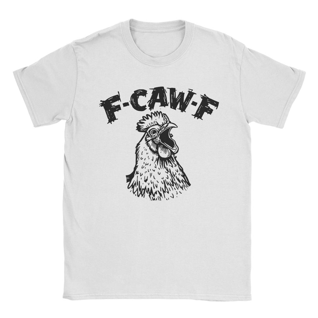 Men's T-Shirts F-Caw-F Funny Chicken FCAWF Meme Funny Cotton Tees Short Sleeve  T Shirt Crewneck Clothes Birthday Gift