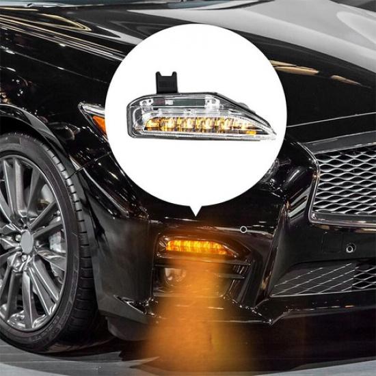 1Pair Front Bumper Lower Turn Signal Fog Light fits Infiniti Q50 Sport 2014-2020