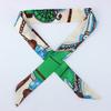 New Fashion Retro Pinrt Bag Luxury Designer Womens Silk Scarf Headwear Long Skinny Tie Scarves Ribbon Accessories Summer