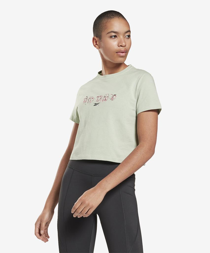 REEBOK Radicalm Q2 Printed T-Shirt - Light Green / Hc4921