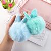 Woman Cute Bag Charms Rabbit Hair Fur Ball Key Ring Bunny Keychain Pom Pom Key Chain Bag Pendant