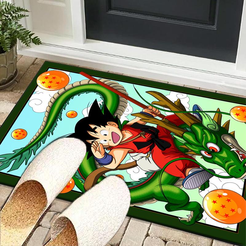 Goku Anime Office Rug Chair Mat, Game Carpet, Suitable for Front Door, Bedroom, Living Room, Desk, Holiday Gift
