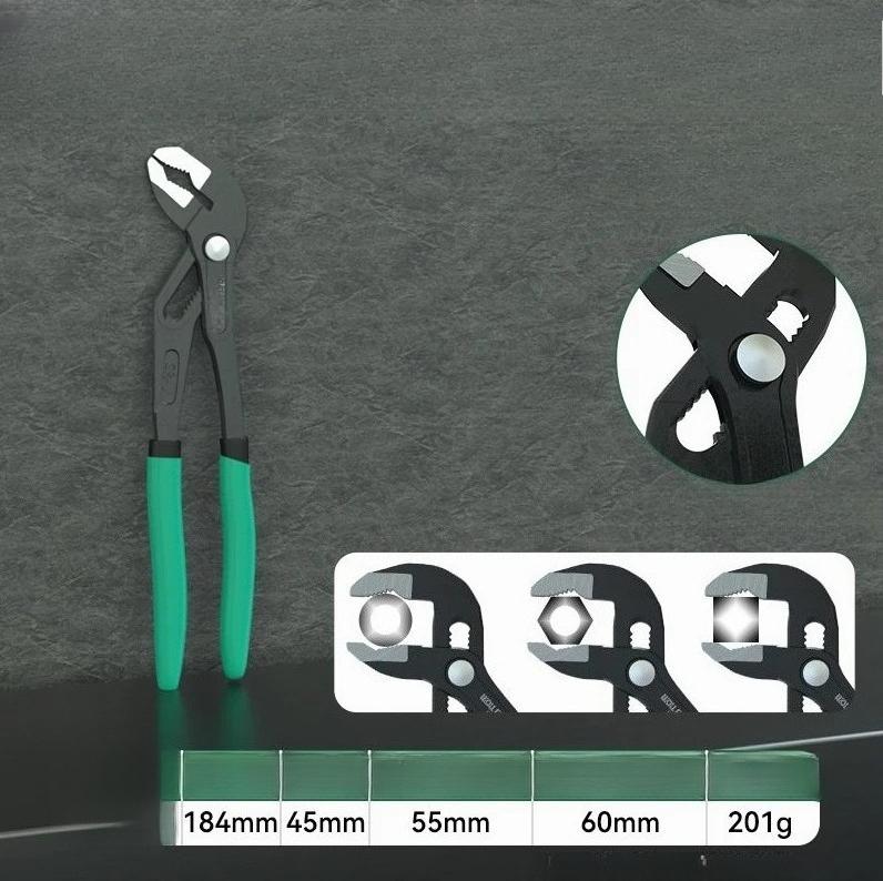 

Adjustable Water Pump Pliers Chrome Vanadium Steel Multifunctional Universal Pipe Wrench Tool