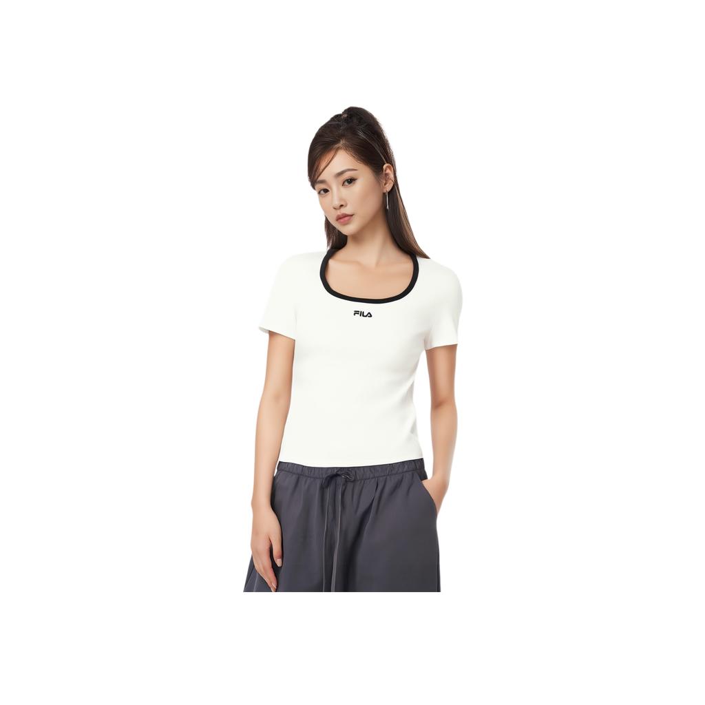 New FILA ORIGINALE T Shirt Women's Cloud White F11W529124F-WT