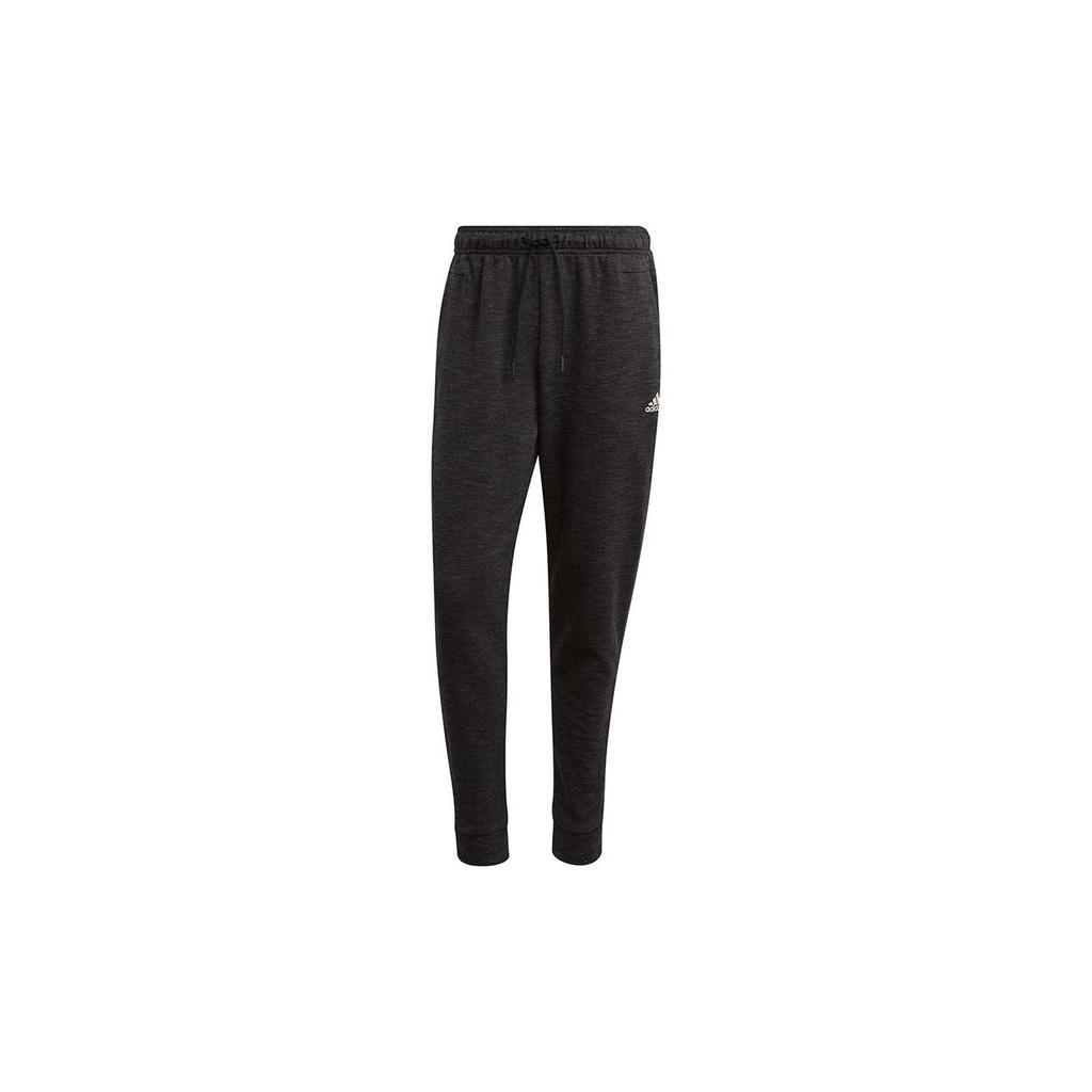 Adidas Knitted Sweatpants Men's Black Moderate Cuffed Pants DU1148