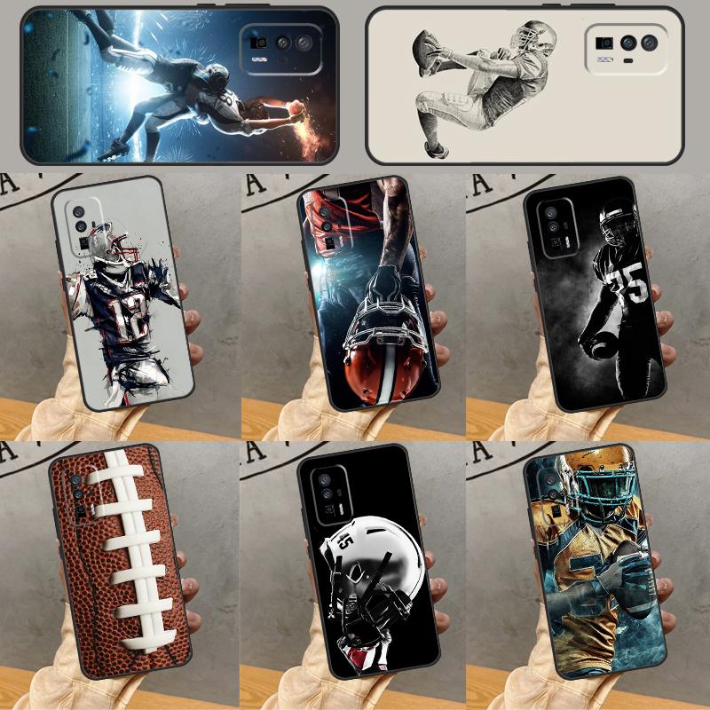 American Football Case For Xiaomi 14 Ultra 15 13 11T 12T 13T 14T Pro POCO X3 X5 X6 X7 Pro M6 F5 F6 Pro Cover
