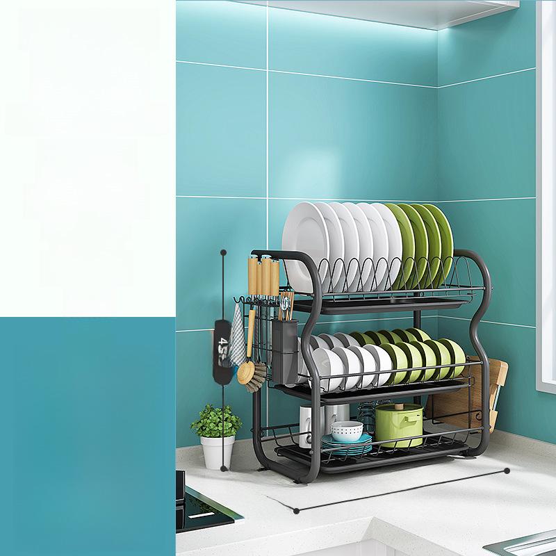 

Многоуровневая кухонная полка для хранения и сушилка для посуды