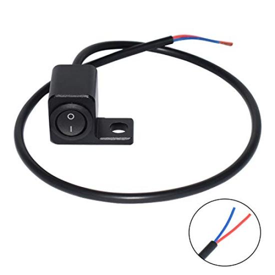 CNC Motorcycle Handlebar Switch for ATV 12V Light Overload Protection Bikes, ON/OFF Headlight/Fog Switch, Waterproof,
