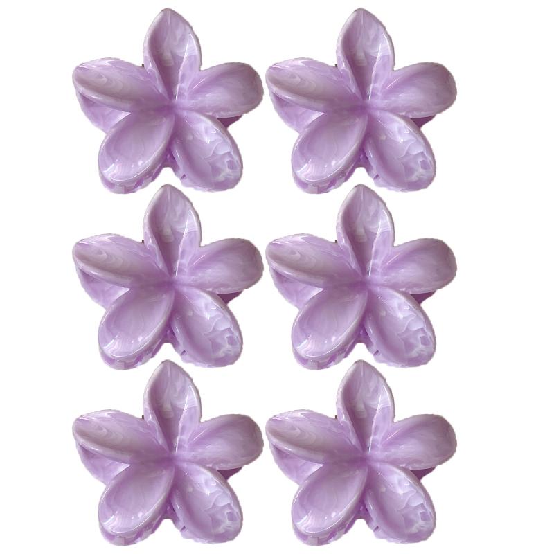 Farbverlauf Frangipani Haarspange Damen Vielseitig Süß Resort Fee Haifisch-Clip Vintage Haaraccessoires