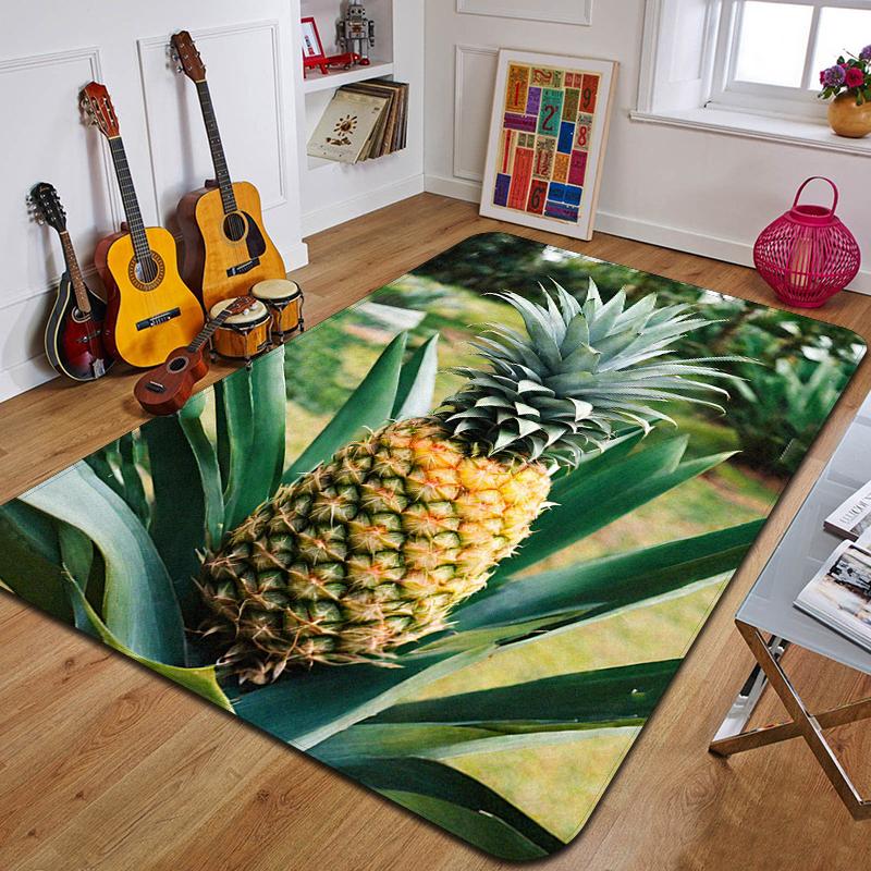 

P-Pineapple Printed Carpet Fashion Yoga Mat Non-Slip Carpet Bedroom Decoration Outdoor Carpet Bedroom Birthday Gift 40x60cm