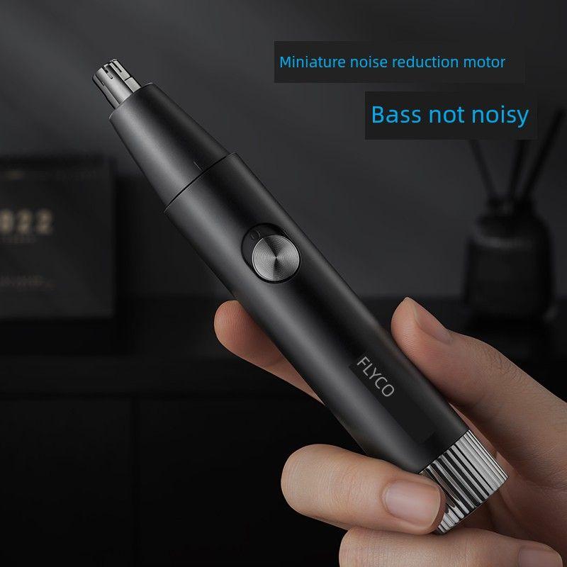 FLYCO Nose Hair Trimmer Men Electric Repair Vibrissac Scissors Nose Hair Handy Gadget Nose Hole Trimmer Shaving Men and Women Nose Hair Trimmer Black
