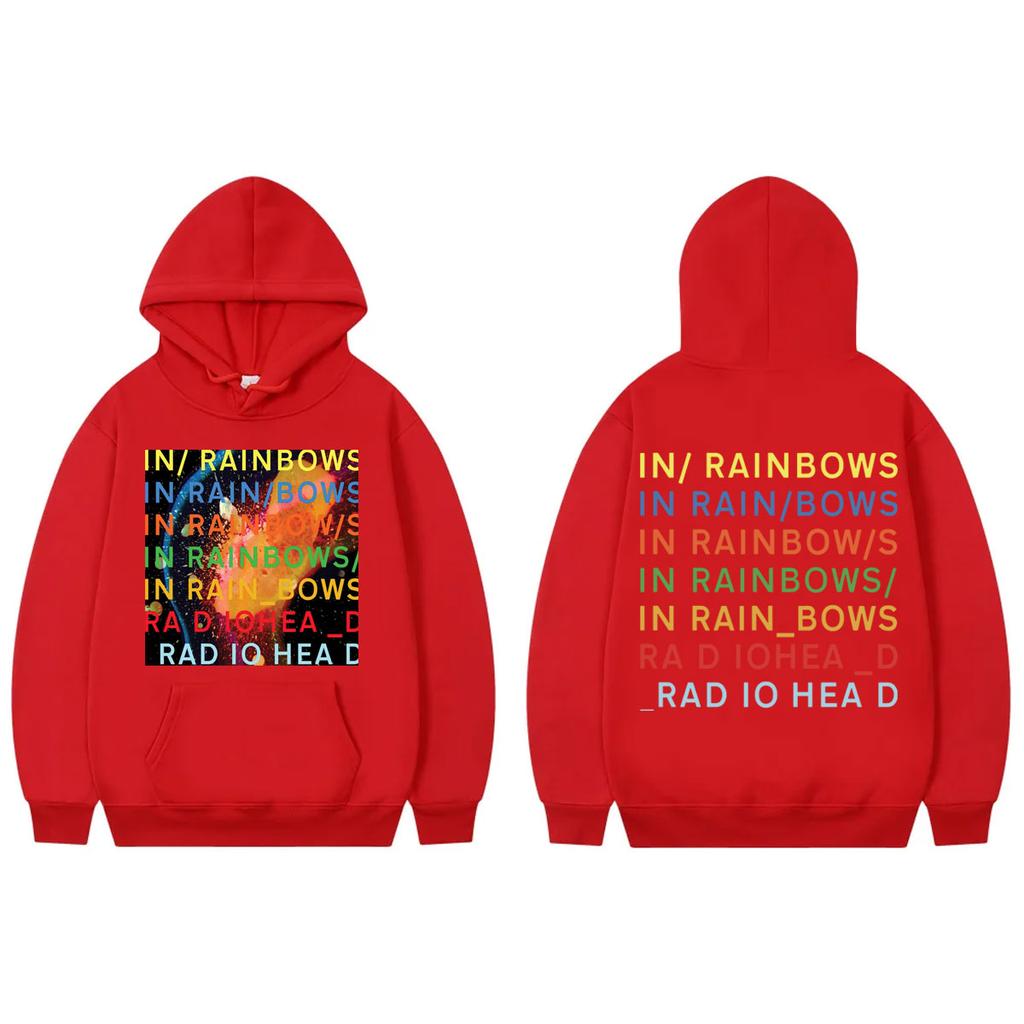 Radiohead In Rainbows Album Merch Hoodies Men Women Clothing Rock Hip Hop Sweatshirts Fashion Y2k Oversized Pullovers Streetwear