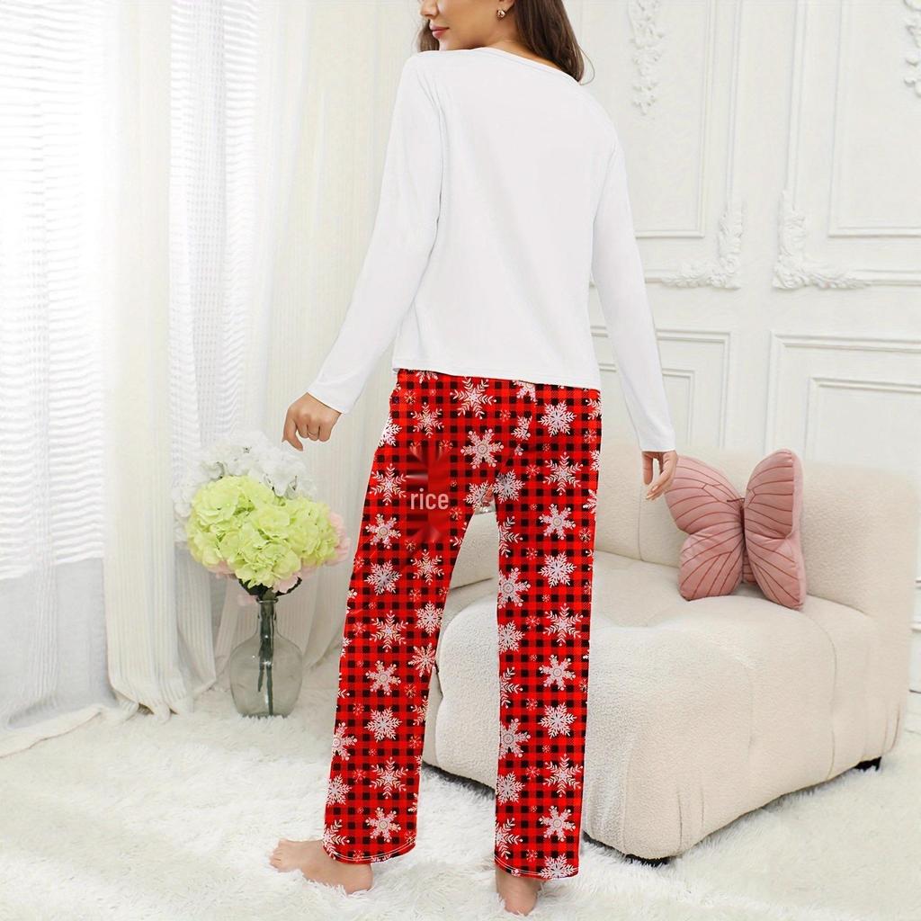European & American Women's Autumn/Winter Slim-fit Pajama Set: Fashionable Homewear Tops & Trousers