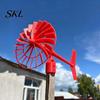 3D Printed Windmill Garden with Weathervane, Colorful Outdoor Yard Stake Hollow Wind Spinner Spinning Blades, UV-Resistant Ornament for Lawn
